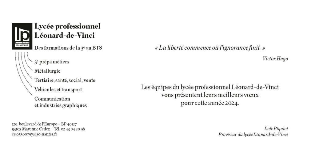 Carte de vœux 2024 verso